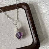 Amethyst Raw Necklace【Hand Made】 - Auratract